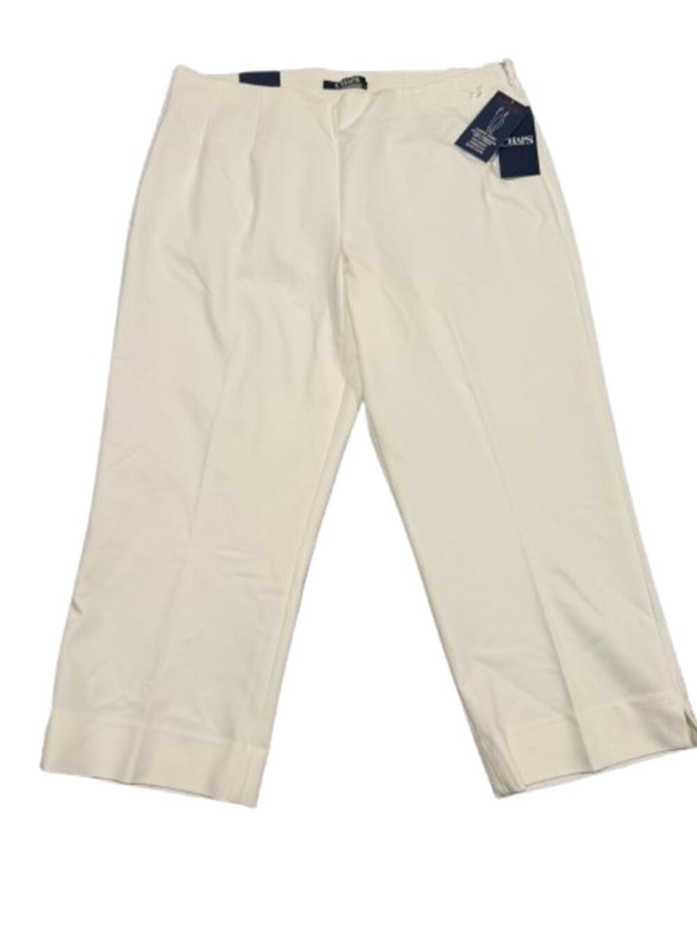 Chaps Women's White Perfect Polish Slim Capri Pants Size 14 New with tags
